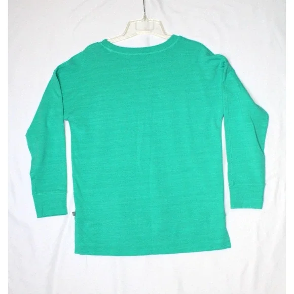 T By Talbots Long Sleeve Shirt Top Women's Teal Stretch Casual Beach UPF 50 Med - Picture 3 of 10